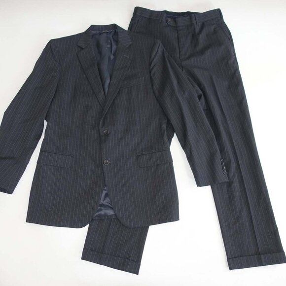 Brooks Brothers Men's Pinstripe 2 Button Suit Size 41 Long 33 x 31.5 100% Wool
